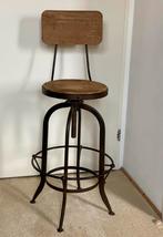 Industriële verstelbare kruk - vintage look, Ophalen, 60 tot 90 cm, 1 kruk, In hoogte verstelbaar