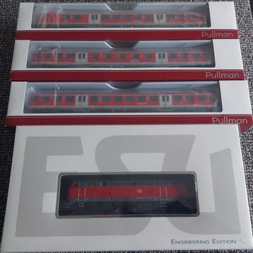 Esu set: BR218 + 1 /2.Kl.-, 2.Kl.- en Stuurstandwagen DCC, beschikbaar voor biedingen