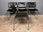 Martin Visser ‘t Spectrum SE 06 stoelen 4x, Huis en Inrichting, Stoelen, Ophalen, Gebruikt, G, Zwart