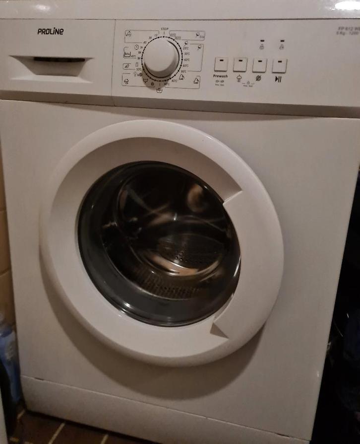 Wasmachine - Proline, Witgoed en Apparatuur, Wasmachines, Zo goed als nieuw, Voorlader, 6 tot 8 kg, 85 tot 90 cm, 1200 tot 1600 toeren