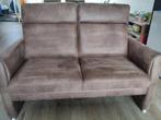 Bank 2-zit, bruin 142 cm. breed, 84 cm. diep, 99 cm. hoog, Gebruikt, Tweepersoons, 75 tot 100 cm, Landelijk