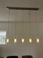 Hanglamp 5 Glazen kelken  doorzichtig, Huis en Inrichting, Lampen | Hanglampen, Ophalen, Zo goed als nieuw, 75 cm of meer, Modern