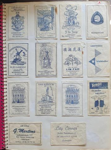 287 Suikerzakjes/hulzen in plakboek,  verzameling rond 1970  beschikbaar voor biedingen