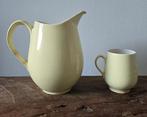 Petrus Regout Maastricht melkkan en melkbeker lichtgeel, Ophalen of Verzenden