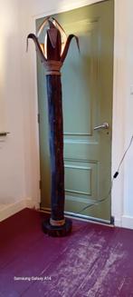 Vintage Palm Boomlamp ,houten stam en Palmblad 200 cm hoog, Huis en Inrichting, Lampen | Vloerlampen, Ophalen, Gebruikt, 200 cm of meer