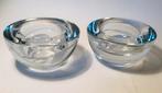 Twee waxinelichthouders, theelichthouders, Kosta Boda, Ophalen of Verzenden, Overige materialen, Minder dan 25 cm
