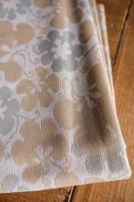 lap vintage trevira - bruine en grijze bloemetjes - nr 56, Hobby en Vrije tijd, Stoffen en Lappen, Bruin, 120 cm of meer, Leer of Kunstleer