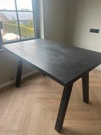 Zwarte bartafel met marmerlook, Huis en Inrichting, Tafels | Eettafels, 100 tot 150 cm, Zo goed als nieuw, Rechthoekig, 50 tot 100 cm