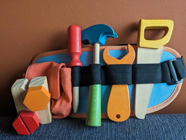 Joueco houten gereedschapsset, Kinderen en Baby's, Speelgoed | Houten speelgoed, Gebruikt, Overige typen, Ophalen of Verzenden