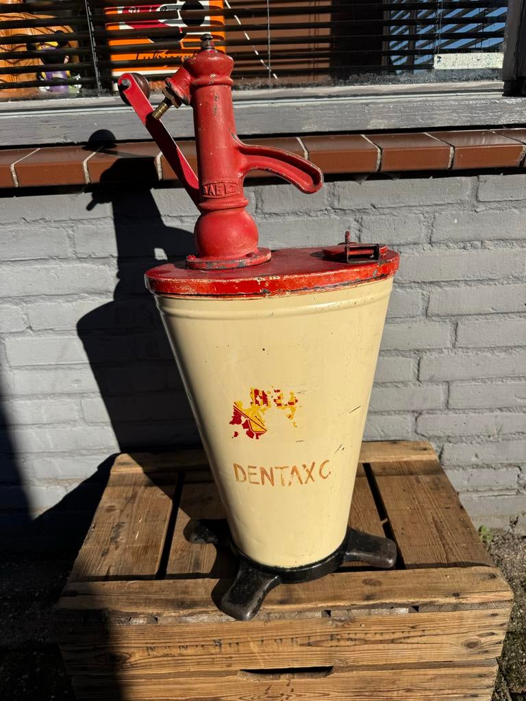 Vintage Dentax C Handpomp - Vet pomp, Verzamelen, Ophalen, Gebruikt, Gebruiksvoorwerp, .