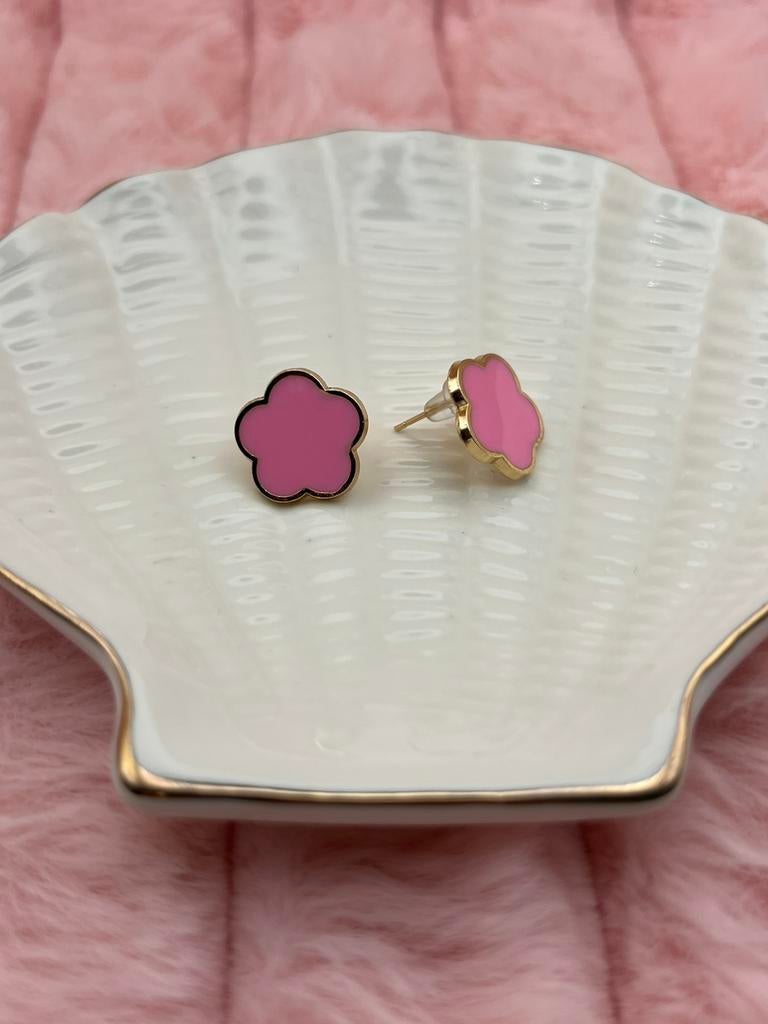 Oorbellen goudkleurig klaver bloem, Sieraden, Tassen en Uiterlijk, Overige materialen, Nieuw, Ophalen of Verzenden, Knopjes of Stekers