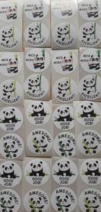 Nr.  17 :  90 stuks panda stickers.  2,5 cm groot., Ophalen of Verzenden, Nieuw, Meerdere stickers