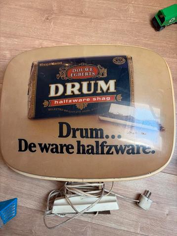 Vintage Drum Reclamebord met Verlichting beschikbaar voor biedingen