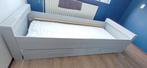 Slaapkamer set Woood Dennis lichtgrijs, Ophalen, 85 tot 100 cm, Gebruikt, Matras