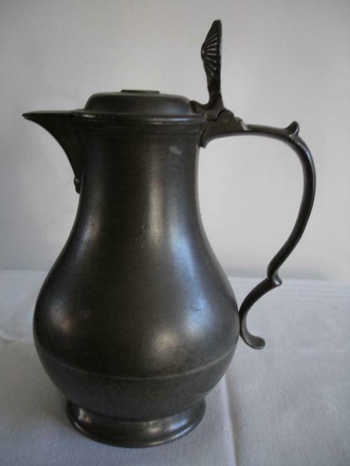 ﻿€65,=  ANTIEKE 1898 KLEPKAN TIN KAN - ooq, Antiek en Kunst, Antiek | Tin, Verzenden