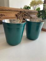 Nespresso Pixie "Stockholm" lungo kopjes 2 voor 7,50 zgan, Ophalen, Overige materialen, Zo goed als nieuw, Overige stijlen