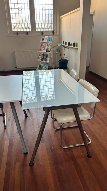 Bureau Ikea Galant met glas - afbeelding 3
