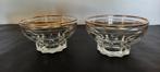 Vintage Glazen (bowl) schaaltjes met gouden rand, Antiek en Kunst, Ophalen of Verzenden