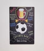 Sports Bar voetbal bier reclamebord van metaal wandbord deco