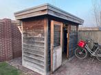 Houten tuinhuis / berging / schuur met plat dak te koop, Ophalen, Gebruikt, 250 tot 500 cm, Schuur