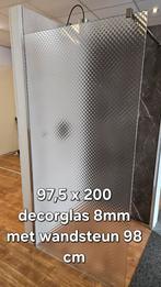 Vaste douchewand 97,5x200 8mm decorglas, Ophalen, Nieuw, Glas, Douche
