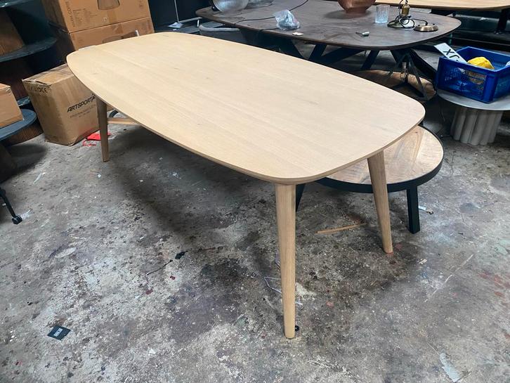 Eiken Tafel 240x100 Japandi Stijl, Huis en Inrichting, Tafels | Eettafels, Nieuw, 100 tot 150 cm, 200 cm of meer, Vijf personen of meer