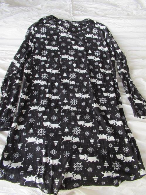 dames NACHTHEMD TAKKIE zwart, maat L / hema, Kleding | Dames, Pyjama's, Zo goed als nieuw, Maat 42/44 (L), Ophalen of Verzenden