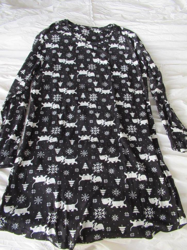 dames NACHTHEMD TAKKIE zwart, maat L / hema, Kleding | Dames, Pyjama's, Zo goed als nieuw, Maat 42/44 (L), Ophalen of Verzenden