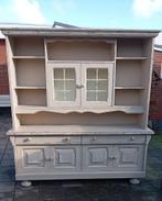 Crème buffetkast met wit shabby look - 185x190cm, Huis en Inrichting, Kasten | Buffetkasten, Ophalen, 25 tot 50 cm, 150 tot 200 cm