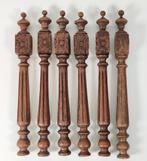 Antieke houtsnijwerk stoel, kast , meubel poot. 6 x . Eiken., Ophalen of Verzenden