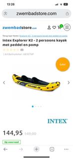 NIEUW opblaasbare Kayak 2 persoons, Watersport en Boten, Kano's, Met peddels, Kajak, Nieuw, Twee personen