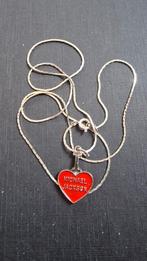 Subtiele ketting rood hartje I love Michael Jackson, Ophalen of Verzenden, Zo goed als nieuw