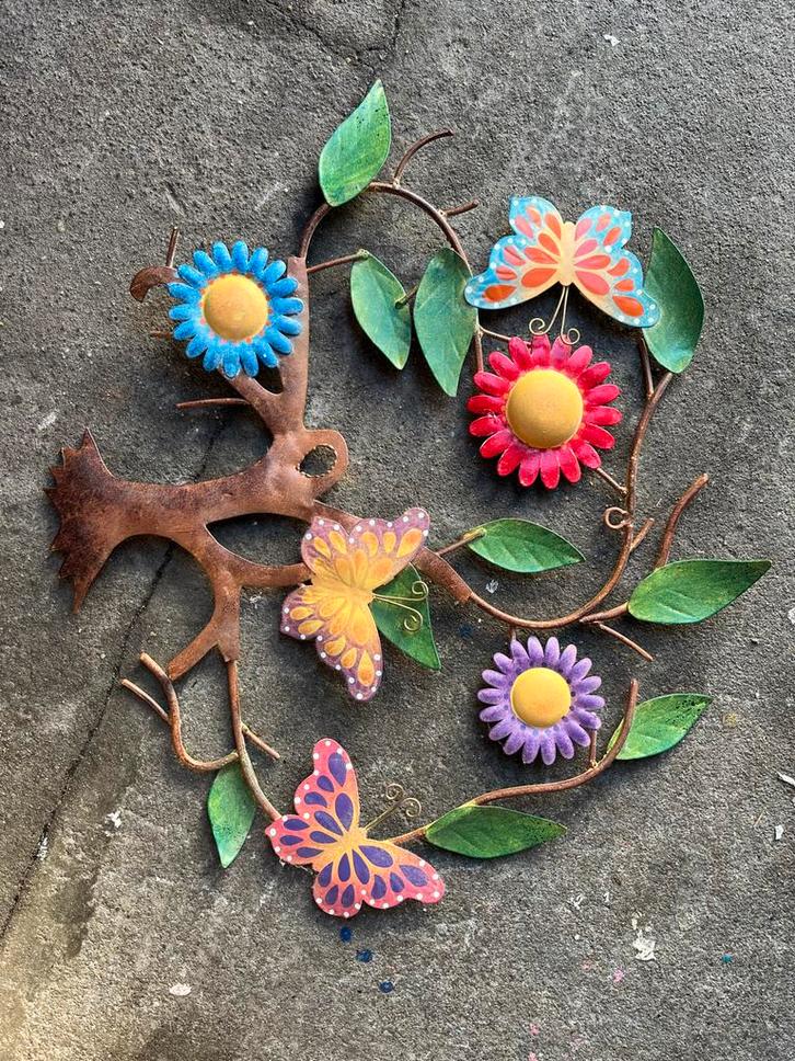 Mooi ijzeren wanddecoratie wereldwinkel, Huis en Inrichting, Woonaccessoires | Wanddecoraties, Gebruikt, Ophalen of Verzenden