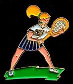 Tennis speelster pin, Verzamelen, Verzenden, Nieuw, Sport, Speldje of Pin