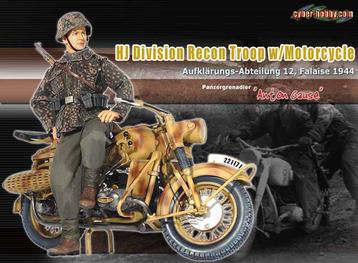 Panzergrenadier, HJ DivisionRecon Troop w/Motorcycle (70115) beschikbaar voor biedingen
