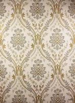 6194 Vintage grijsblauw klassiek behang sierlijke bloemwn, Huis en Inrichting, Stoffering | Behang, Verzenden, Minder dan 10 m²