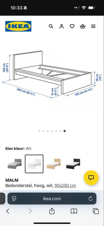 IKEA MALM bed, gedemonteerd - afbeelding 3