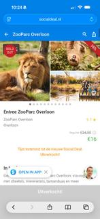 2 toegangskaarten Zooparc Overlopn, Tickets en Kaartjes, Twee personen, Ticket of Toegangskaart