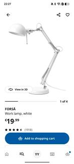 IKEA FORSÅ Bureaulamp - Wit, Ophalen, Gebruikt, Overige typen