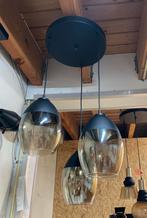 Moderne Hanglamp met 3 Smoke Glas Kappen, Huis en Inrichting, Lampen | Hanglampen, Ophalen, Nieuw, Glas, Minder dan 50 cm
