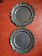 2 x wandbord, sierbord van tin, Antiek en Kunst, Antiek | Tin, Ophalen