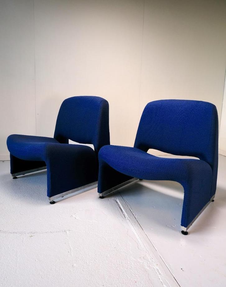 ARKI Loungestoel by Giancarlo Piretti voor Castelli 1970, Huis en Inrichting, Fauteuils, Gebruikt, Stof, Minder dan 50 cm, Minder dan 75 cm