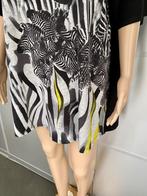 i226 Doris Streich mt 50=XXL lang top shirt zwart/grijs/geel, Maat 46/48 (XL) of groter, Ophalen of Verzenden, Zo goed als nieuw
