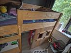 Stoere halfhoogslaper van steigerhout, Ophalen, Zo goed als nieuw, Halfhoogslaper
