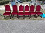 6x stoel  met rode Fluwele bekleding, Huis en Inrichting, Stoelen, Ophalen, Rood, Vijf, Zes of meer stoelen