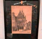 Ets oude ets Linker Rottekade 79a Rotterdam van J.C.Schouten, Antiek en Kunst, Ophalen of Verzenden