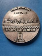 1986 Polen 50 jaar Polish Ocean Lines Pulaski in zilver, Verzenden, Zilver, Buitenland