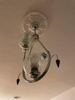 Twee stijlvolle kroonluchters, Huis en Inrichting, Lampen | Hanglampen, Ophalen, Gebruikt, Glas, Minder dan 50 cm