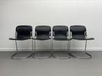 Vintage Cidue C2 stoelen Willy Rizzo, Huis en Inrichting, Ophalen, Zwart, Vintage, Zo goed als nieuw