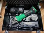 Hikoki 3613DVE Twee Multivolt accu’s, Ophalen of Verzenden, Zo goed als nieuw, Minder dan 700 watt, Haakse handslijpmachine